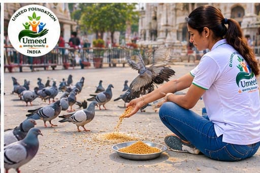 Pakshi Seva - Bird Grain Feeding